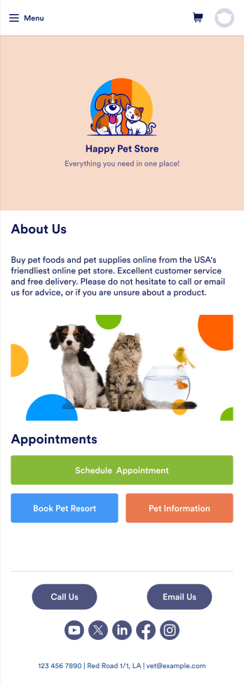 Pet Store App Template