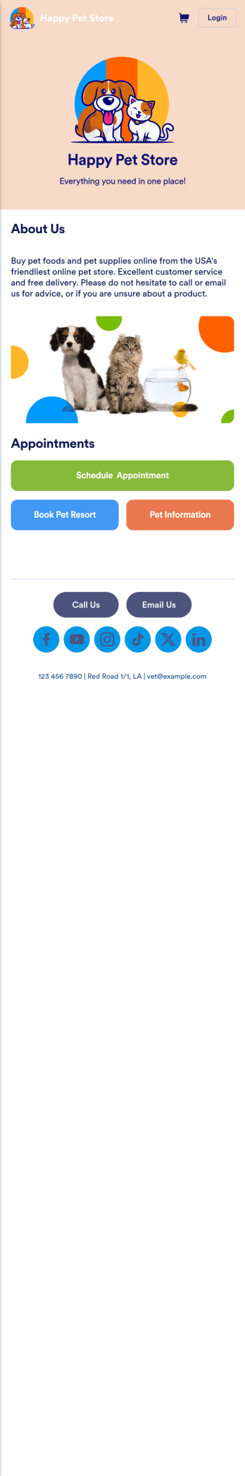 Pet Store App Template