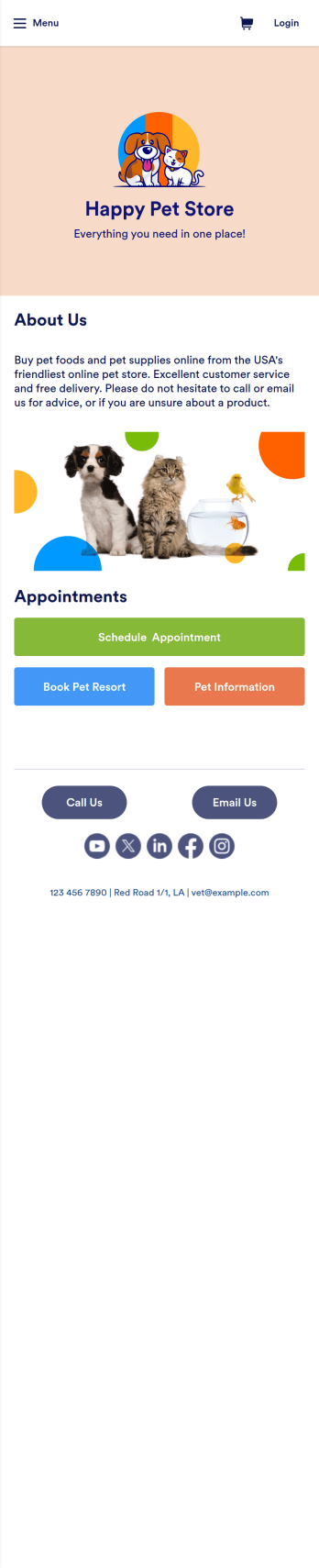 Pet Store App Template