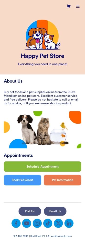 Pet Store App Template
