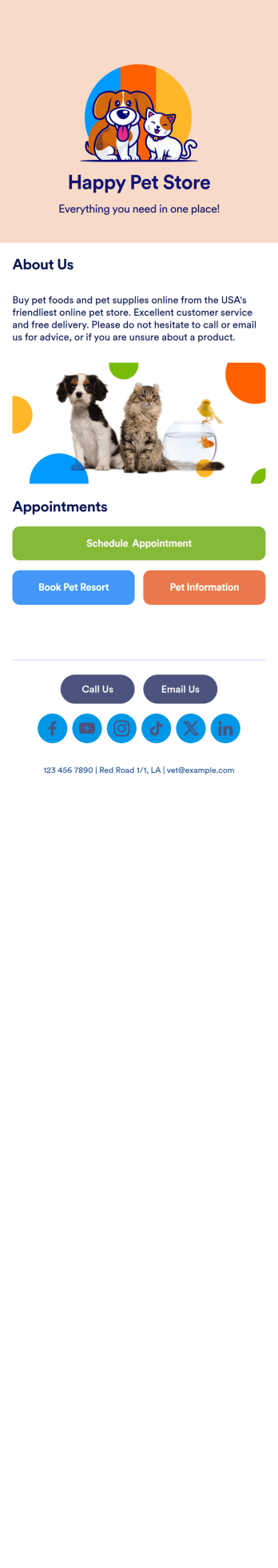 Pet Store App Template