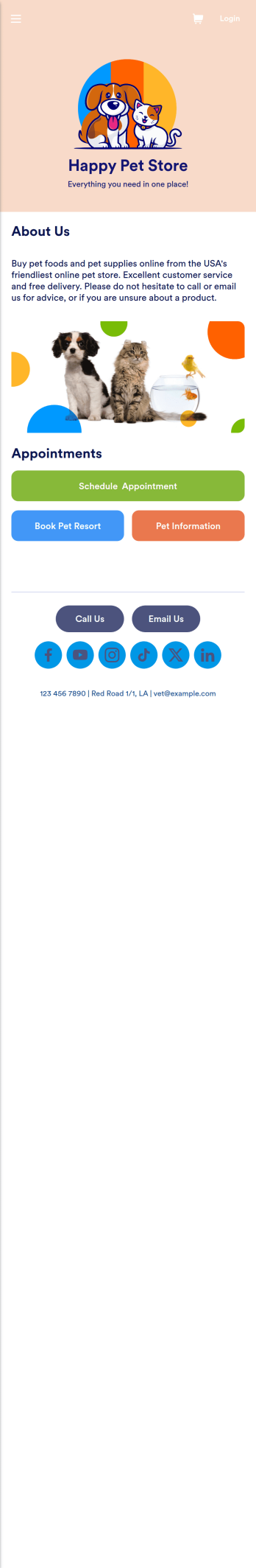 Pet Store App Template