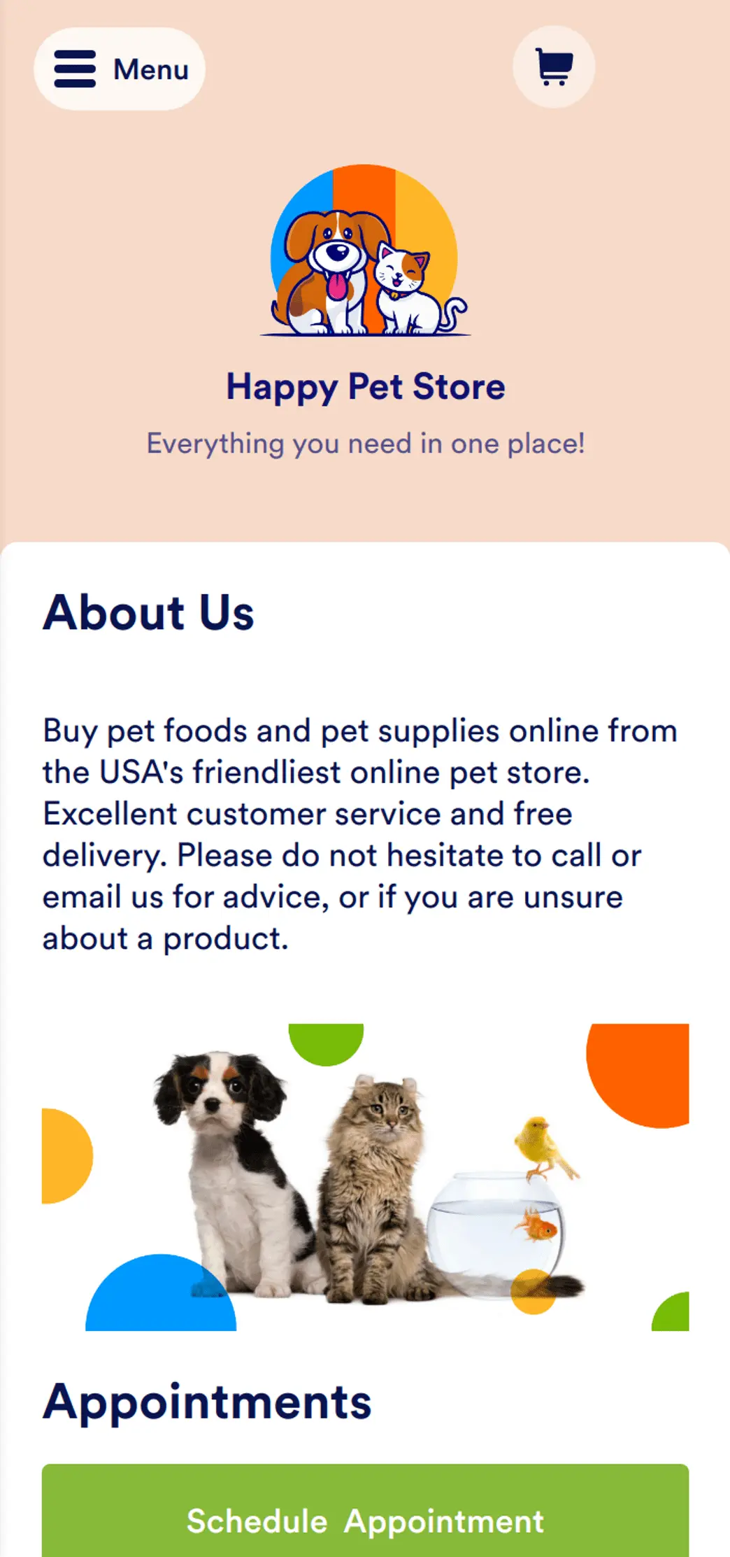 Pet Store App Template Jotform No Code App Builder