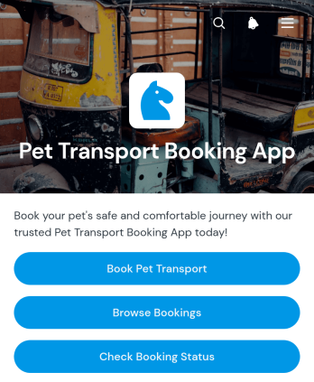 Pet Transport Booking App Template