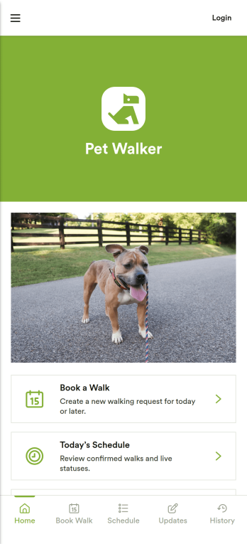 Pet Walker App Template
