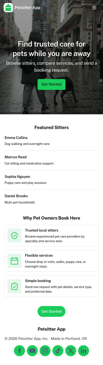 Petsitter App Template
