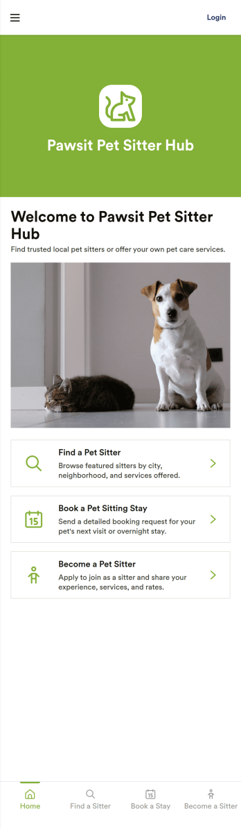 Petsitter App Template