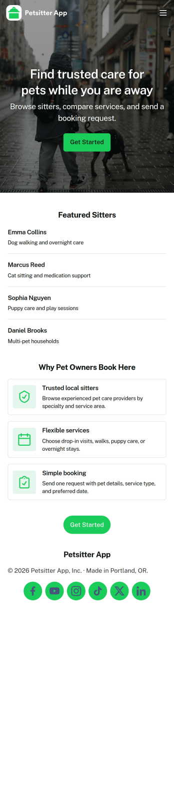 Petsitter App Template