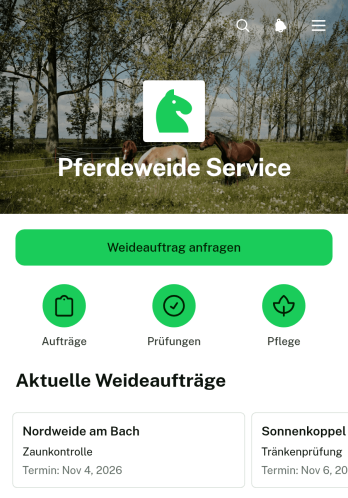 Pferdeweidenservice-App