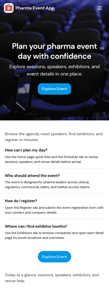 Pharma Event App Template