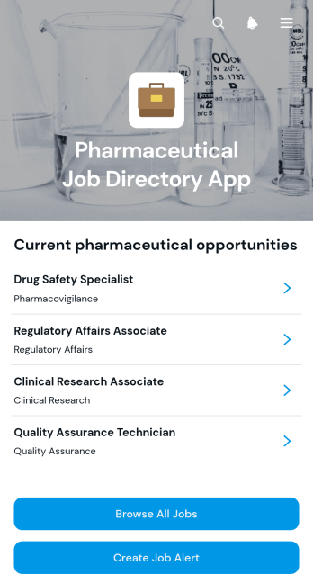 Pharmaceutical Job Directory App Template