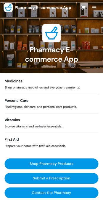 Pharmacy E-commerce App Template