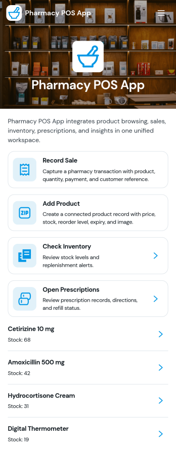 Pharmacy POS App Template