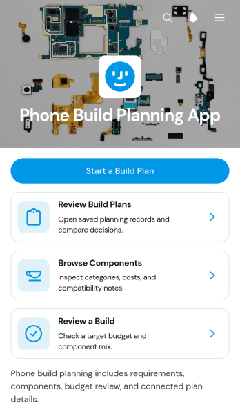 Phone Build Planning App Template