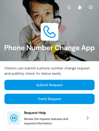 Phone Number Change App Template
