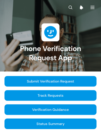 Phone Verification Request App Template