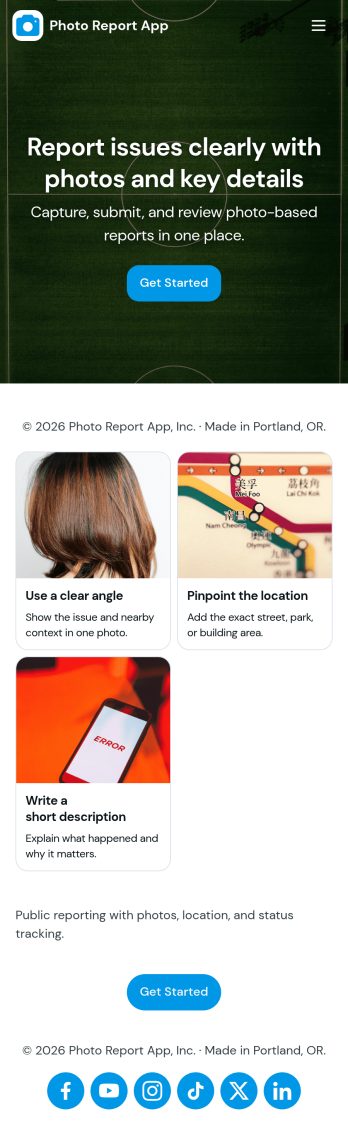 Photo Report App Template