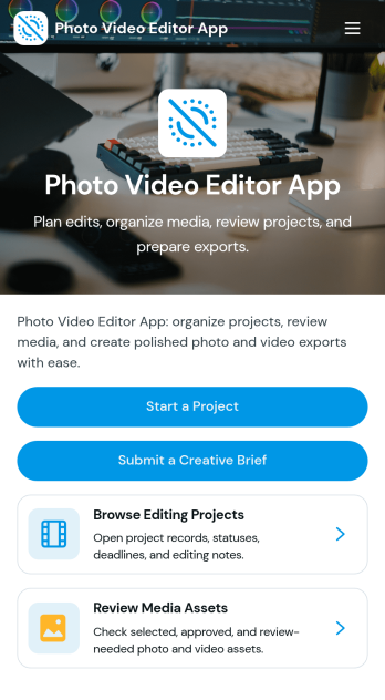 Photo Video Editor App Template