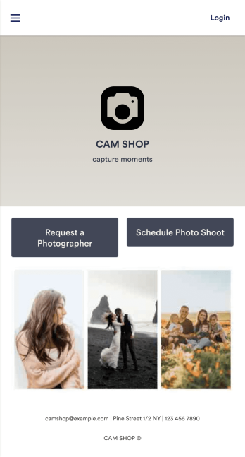 Photography Booking App Template