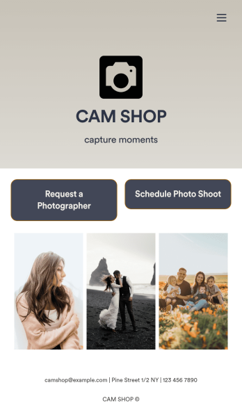 Photography Booking App Template