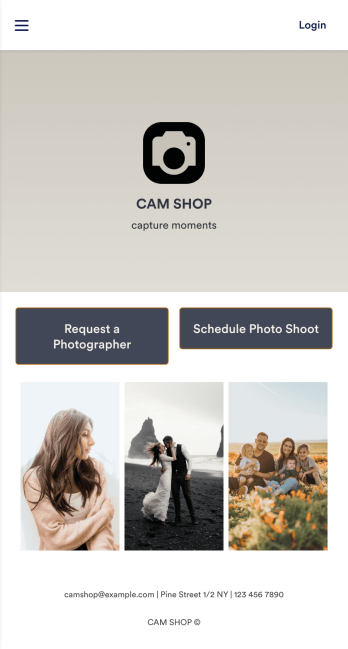 Photography Booking App Template