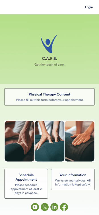 Physical Therapy App Template