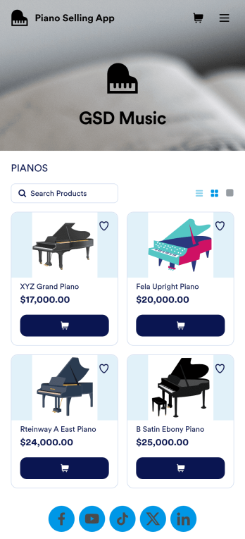 Piano Selling App Template