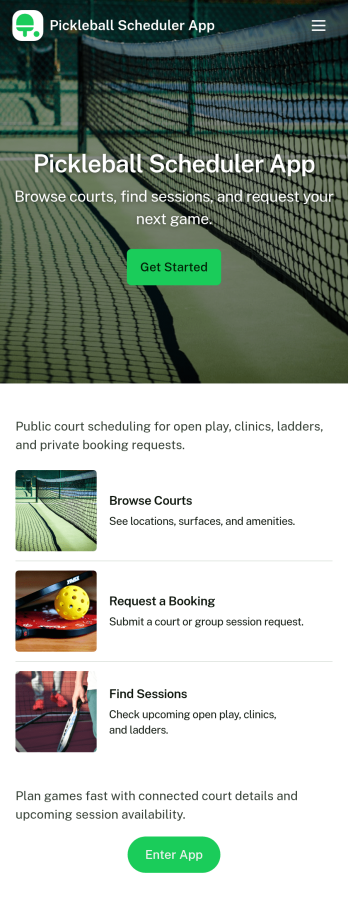Pickleball Scheduler App Template