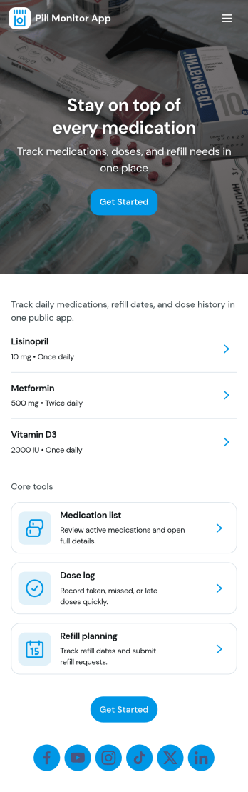 Pill Monitor App Template