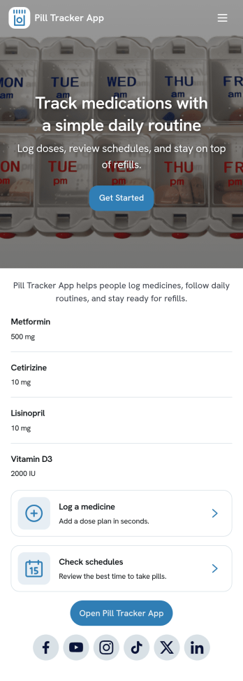 Pill Tracker App Template