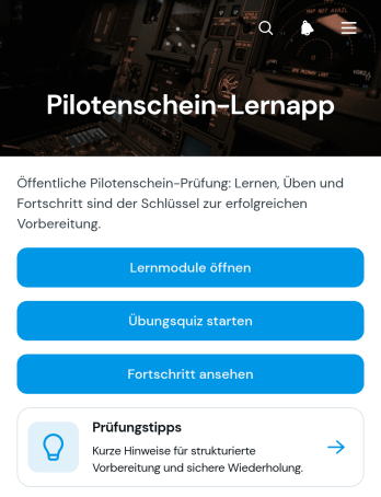 Pilotenlizenz-Lern-App