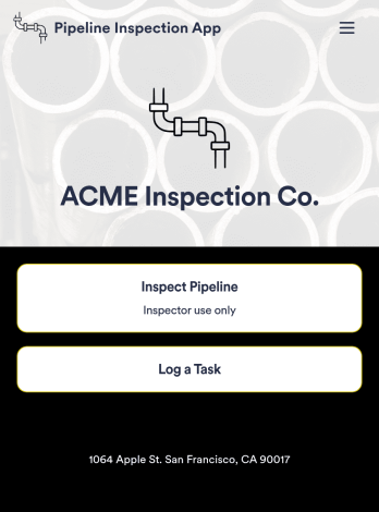 Pipeline Inspection App Template