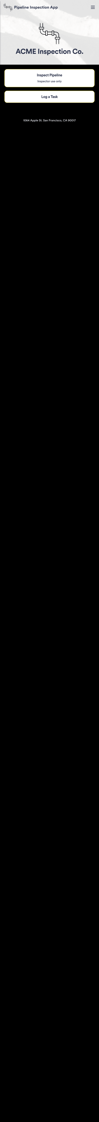 Pipeline Inspection App Template