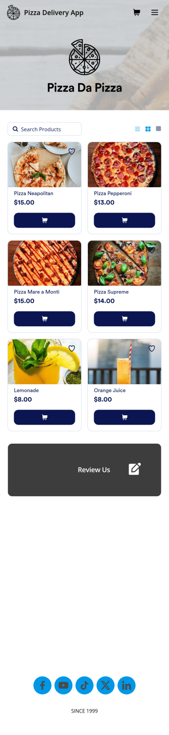 Custom Pizza Delivery App