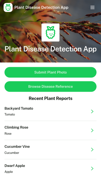 Plant Disease Detection App Template
