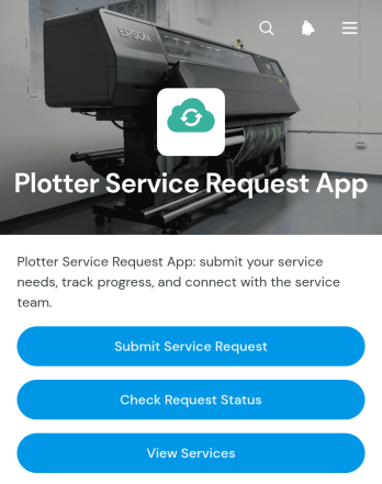 Plotter Service Request App Template