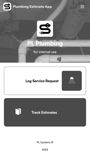 Plumbing Estimate App Template