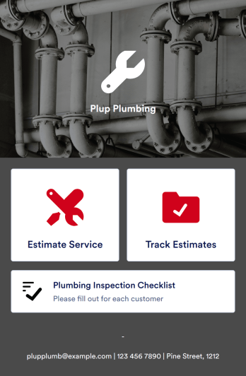 Plumbing Work Order App Template