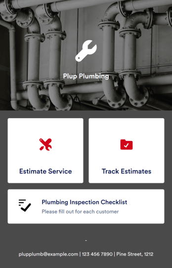 Plumbing Work Order App Template