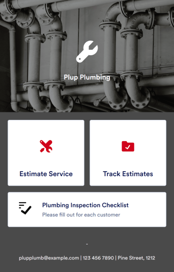 Plumbing Work Order App Template