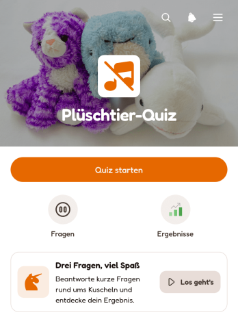 Plüschtier-Quiz-App