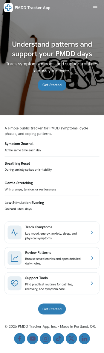 Pmdd Tracker App Template