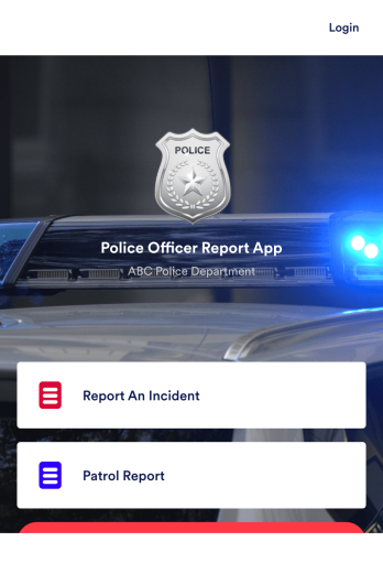 Police Officer Report App Template