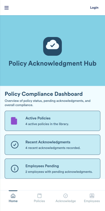 Policy Acknowledgment App Template