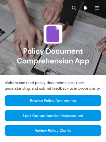 Policy Document Comprehension App Template