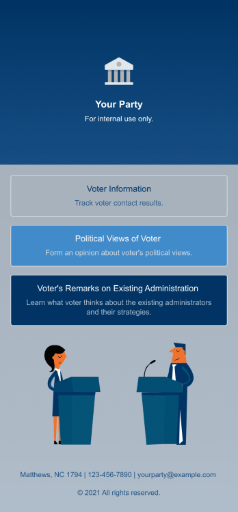 Political Canvassing App Template