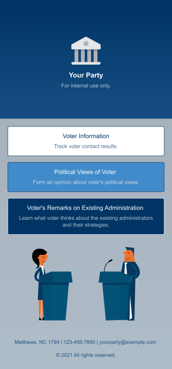 Political Canvassing App Template