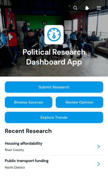 Political Research Dashboard App Template