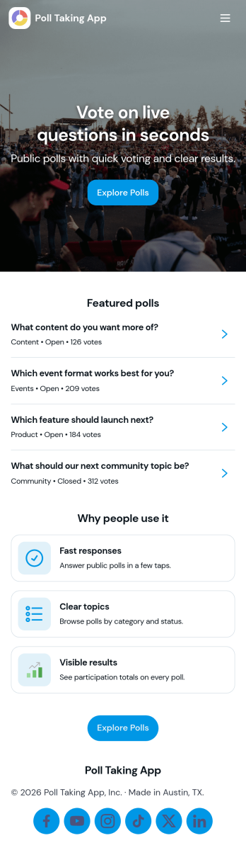 Poll Taking App Template