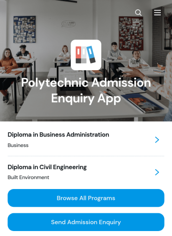 Polytechnic Admission Enquiry App Template